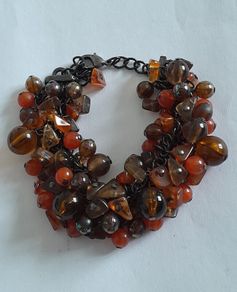 Beaded Bracelet - Amber Colours