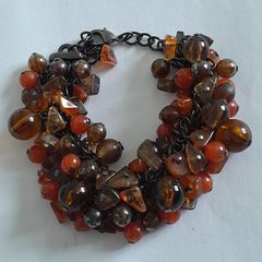 Beaded Bracelet - Amber Colours