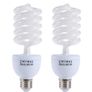 44233 Umbrella Continuous Lighting Photo Studio 2Pcs 2M 6.6Ft Light Stand+2Pcs 33" White Soft Light Umbrella + 45W Light Bulb + Swivel Socket Image 4
