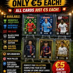 Football Cards 5 Euro Each
