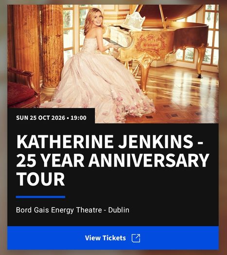 2x Tickets for Katherine Jenkins