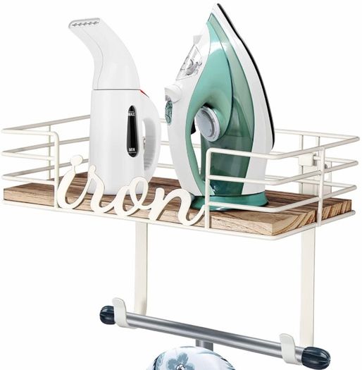 Ironing Board Hanger Wall Mount - Laundry Room Iron and Ironing Board Holder (MULTIPLE COLOURS)