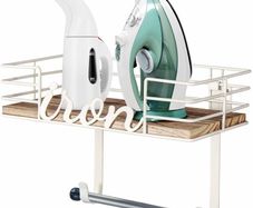 Ironing Board Hanger Wall Mount - Laundry Room Iron and Ironing Board Holder (MULTIPLE COLOURS)