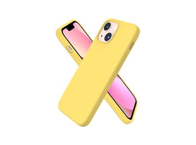 Liquid Silicone Shockproof Case For iPhone 13 Mini Luxury Soft Phone Cover Yellow New - FHT8IP13MLK