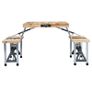 Folding Camping Table with 4 Seats Steel Aluminium Image 3