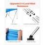 4 Bow Boat Bimini Tops, 600D Polyester Canopy with Aluminum Alloy Frame, Waterproof & Sun Shade Boat Awning Canopy with Storage Bag Image 2
