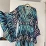 New With Tags Karen Millen Tie Dye Studded Woven Mini Drama Kimono Dress Image 8
