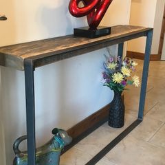 Handcrafted Console Table from reclaimed Timber and Steel
