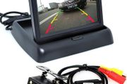 1 set Foldable High-resolution 4.3" TFT LCD Mini Car Monitor with Rear View Backup Camera for Vehicle Reversing Parking System