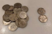 English 2 shilling coins