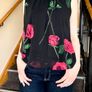 Quiz - Summer top black with roses - Size  XL / 42 / 14 Image 2