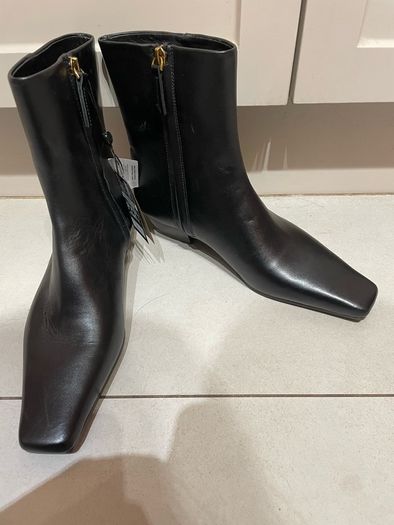 Ankle boots women black Massimo Dutti brand new size 5