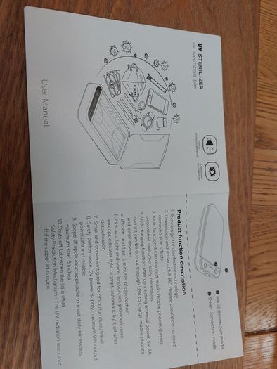 UV sanitizing box