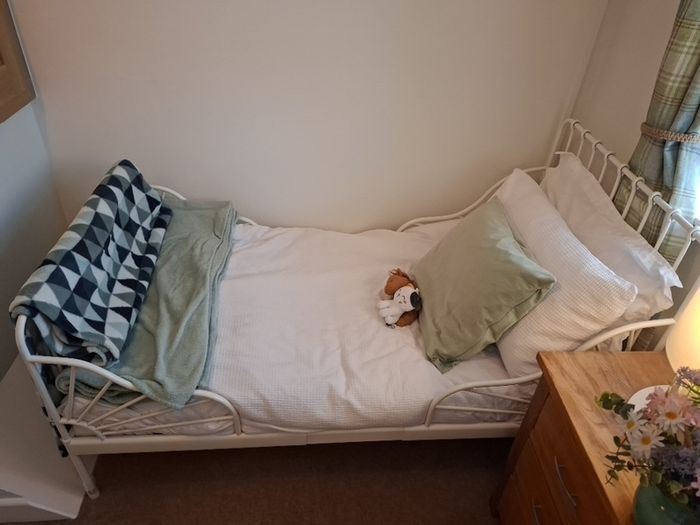 BRAND NEW IKEA MINNEN Extendable Kids Bed and Mattress (Never Slept In)