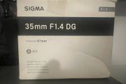 Sigma art 35mm f1.4 DG lense