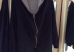 Black and grey hooded top size 18