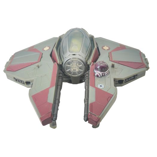 Star Wars Transformers Crossover Obi-Wan Kenobi Jedi Starfighter Action Figure Hasbro 2005