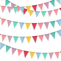 FREE P&P | 72 Flags 60Ft Fabric Bunting Banner, Imitated Linen Bunting Garlands Colorful Waterproof Pennant Flags Outdoor Indoor Hanging Decoration for Home