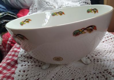 Royal Tara large 3 footed China bowl,book of Kells design