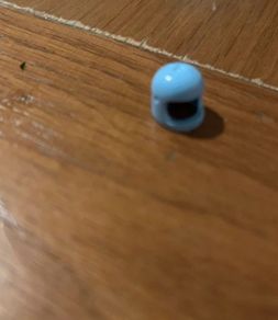 Lego spaceman helmet light blue