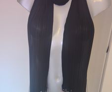 Black long detailed scarf Perfect condition Postage included