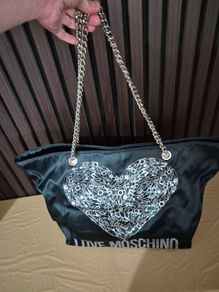 Love moschino large nylon tote bag