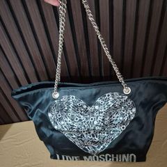 Love moschino large nylon tote bag