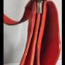New Clarks Marva Wave Orange Leather Crossbody Bag Image 8