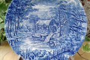 Meakin, The Mill, blue and white plate, 25cm plate