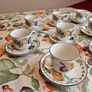Set of 8 Vintage Staffordshire Tableware England Cups & Saucers  Plum / Fruit Pattern , Autumnal style Image 4