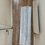 Large WoodLux Bright White 50mm Faux Wood Venetian Blinds Image 3