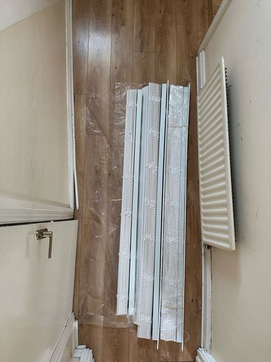 Large WoodLux Bright White 50mm Faux Wood Venetian Blinds