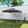 3x3 Pop Up Gazebo with Sidewalls Adjustable Garden Patio Party Tent Dark Grey Image 3