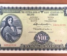 Ireland Ten Pound Lavery Note