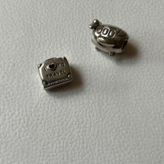 Pandora ( 2 Charms)suitcase & Aeroplane