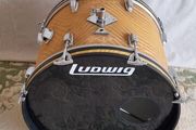 Ludwig 3 ply Standard 20 x 14 Bass Kick drum Gold Astro 70s