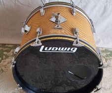 Ludwig 3 ply Standard 20 x 14 Bass Kick drum Gold Astro 70s