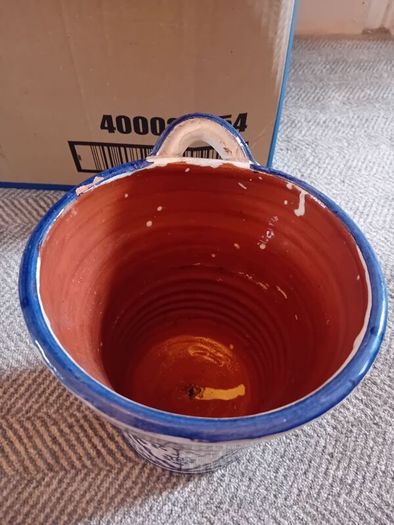 glazed terracotta wall planter