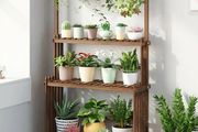 3-Tier Hanging Wood Plant Stand Planter Shelves Flower Pot Organizer Rack Multiple Display Holder Shelf Indoor Outdoor