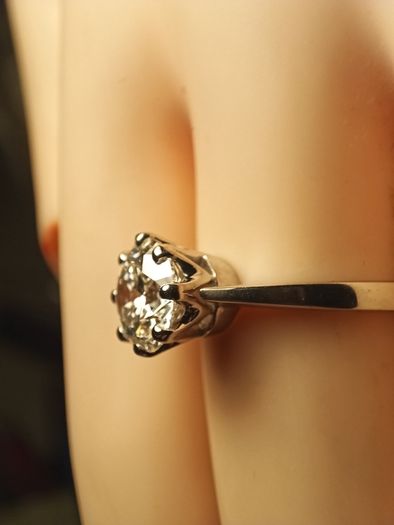 18ct White Gold Hand Made 2ct.Diamond Solitaire Ring
