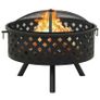 Fire Pit with Poker 68 cm XXL Steel Image 2