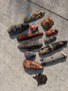 Decorative Tribal Style Wall Masks Job Lot Bundle 12 Pieces Over 25 Years Old