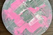 Pink abstract painting