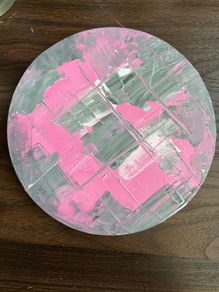 Pink abstract painting