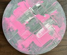 Pink abstract painting