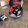 Motor bike helmet and gloves Image 2