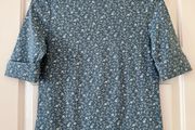 Size 12 Blue&amp;Cream Top by Ralph Lauren