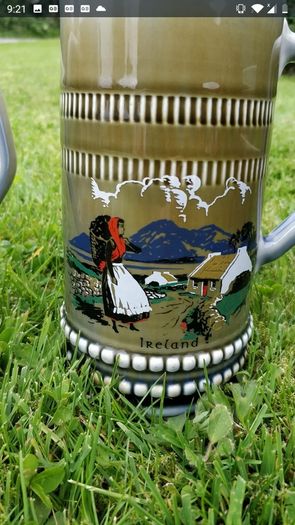 Irish Porcelain Tankards x 4