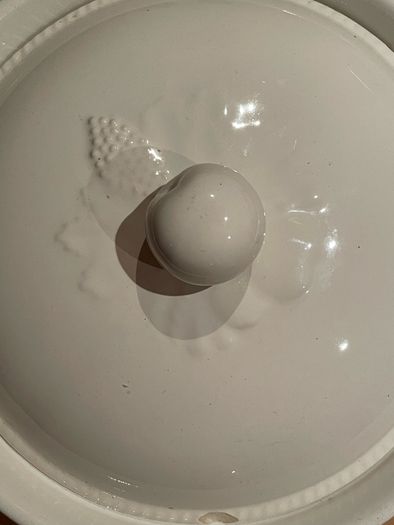 Cream Pottery Casserole Dish