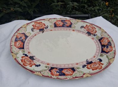 Hollinshead &Kirkam Handpainted Imari Platter (1900-1924)
